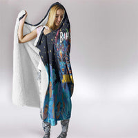 Bahamas Junkanoo Hooded Blanket Bahamian Mask Blue Marlin