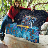 Bahamas Junkanoo Quilt Bahamian Mask Blue Marlin - Wonder Print Shop