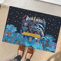 Bahamas Junkanoo Rubber Doormat Bahamian Mask Blue Marlin - Wonder Print Shop