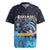 Personalized Bahamas Junkanoo Rugby Jersey Bahamian Mask Blue Marlin - Wonder Print Shop