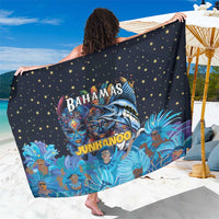 Bahamas Junkanoo Sarong Bahamian Mask Blue Marlin - Wonder Print Shop