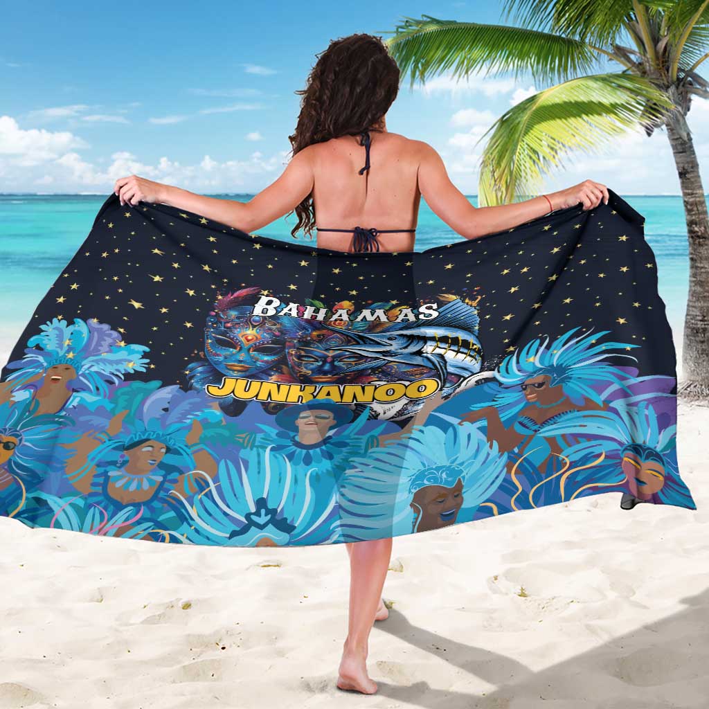 Bahamas Junkanoo Sarong Bahamian Mask Blue Marlin - Wonder Print Shop