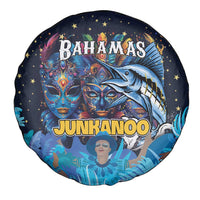 Bahamas Junkanoo Spare Tire Cover Bahamian Mask Blue Marlin - Wonder Print Shop