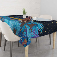 Bahamas Junkanoo Tablecloth Bahamian Mask Blue Marlin - Wonder Print Shop