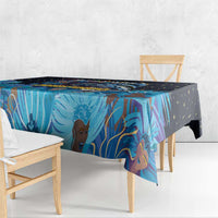 Bahamas Junkanoo Tablecloth Bahamian Mask Blue Marlin - Wonder Print Shop