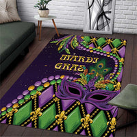 Mardi Gras Area Rug Luxury Mask Fleur De Lis - Wonder Print Shop
