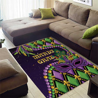 Mardi Gras Area Rug Luxury Mask Fleur De Lis - Wonder Print Shop