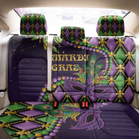 Mardi Gras Back Car Seat Cover Luxury Mask Fleur De Lis - Wonder Print Shop