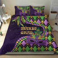 Mardi Gras Bedding Set Luxury Mask Fleur De Lis - Wonder Print Shop