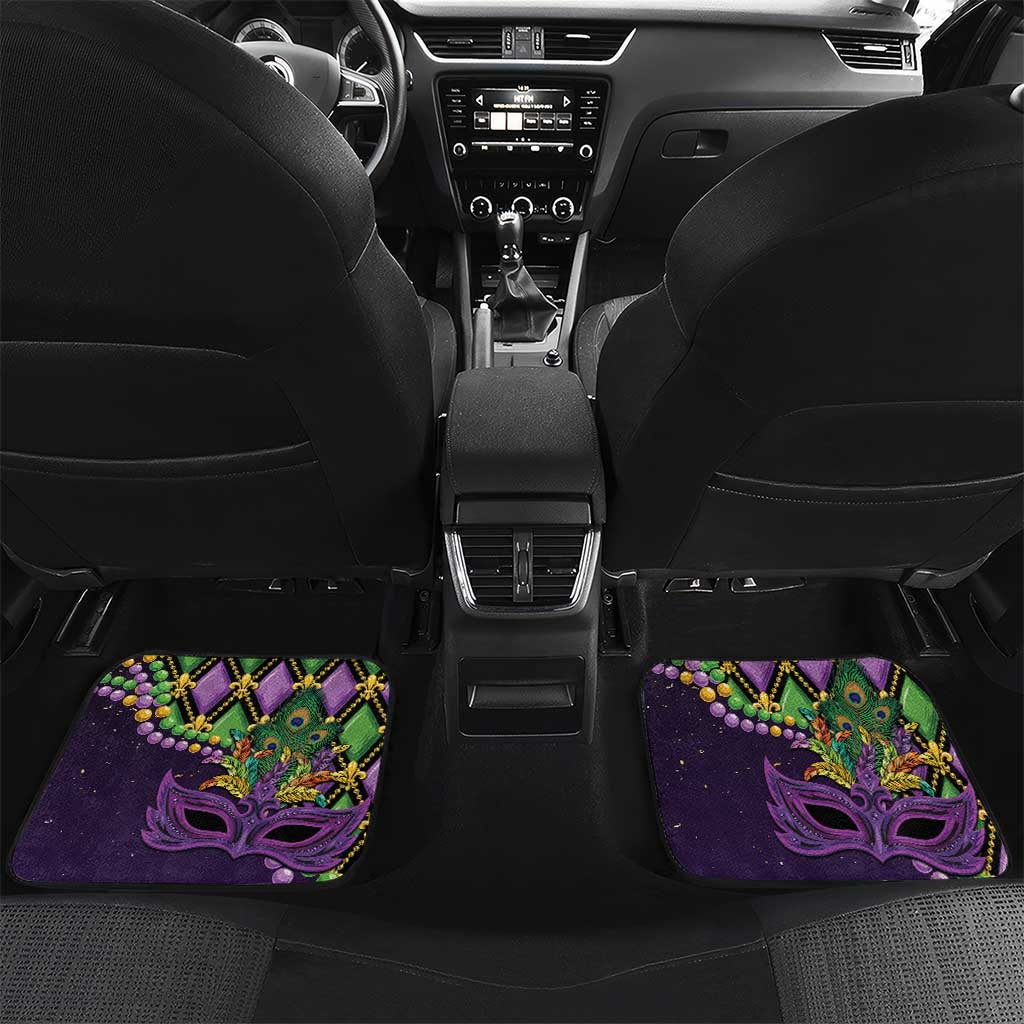 Mardi Gras Car Mats Luxury Mask Fleur De Lis - Wonder Print Shop
