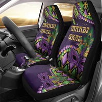 Mardi Gras Car Seat Cover Luxury Mask Fleur De Lis - Wonder Print Shop