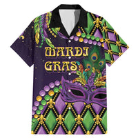 Personalized Mardi Gras Family Matching Mermaid Dress and Hawaiian Shirt Luxury Mask Fleur De Lis - Wonder Print Shop
