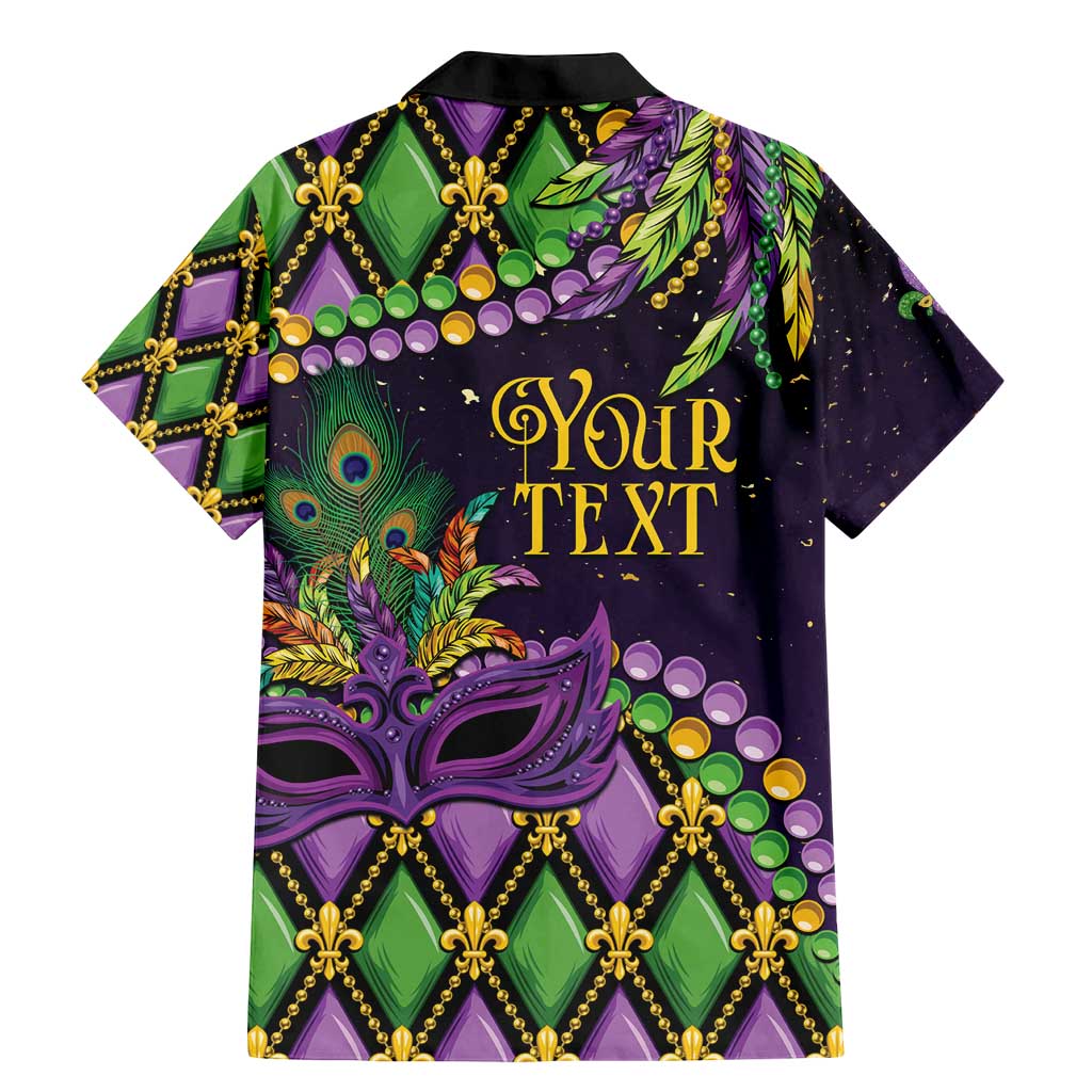 Personalized Mardi Gras Family Matching Mermaid Dress and Hawaiian Shirt Luxury Mask Fleur De Lis - Wonder Print Shop