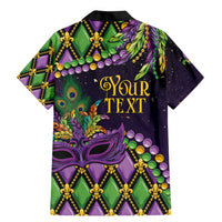Personalized Mardi Gras Family Matching Mermaid Dress and Hawaiian Shirt Luxury Mask Fleur De Lis - Wonder Print Shop