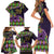 Personalized Mardi Gras Family Matching Short Sleeve Bodycon Dress and Hawaiian Shirt Luxury Mask Fleur De Lis - Wonder Print Shop