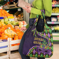 Mardi Gras Grocery Bag Luxury Mask Fleur De Lis