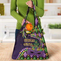 Mardi Gras Grocery Bag Luxury Mask Fleur De Lis