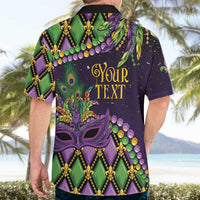 Personalized Mardi Gras Hawaiian Shirt Luxury Mask Fleur De Lis - Wonder Print Shop