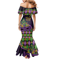 Personalized Mardi Gras Mermaid Dress Luxury Mask Fleur De Lis - Wonder Print Shop