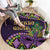 Mardi Gras Round Carpet Luxury Mask Fleur De Lis