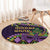 Mardi Gras Round Carpet Luxury Mask Fleur De Lis