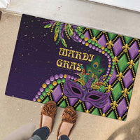 Mardi Gras Rubber Doormat Luxury Mask Fleur De Lis - Wonder Print Shop
