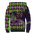 Personalized Mardi Gras Sherpa Hoodie Luxury Mask Fleur De Lis - Wonder Print Shop