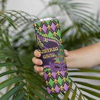 Personalized Mardi Gras Skinny Tumbler Luxury Mask Fleur De Lis - Wonder Print Shop
