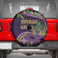 Mardi Gras Spare Tire Cover Luxury Mask Fleur De Lis - Wonder Print Shop