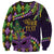 Personalized Mardi Gras Sweatshirt Luxury Mask Fleur De Lis - Wonder Print Shop