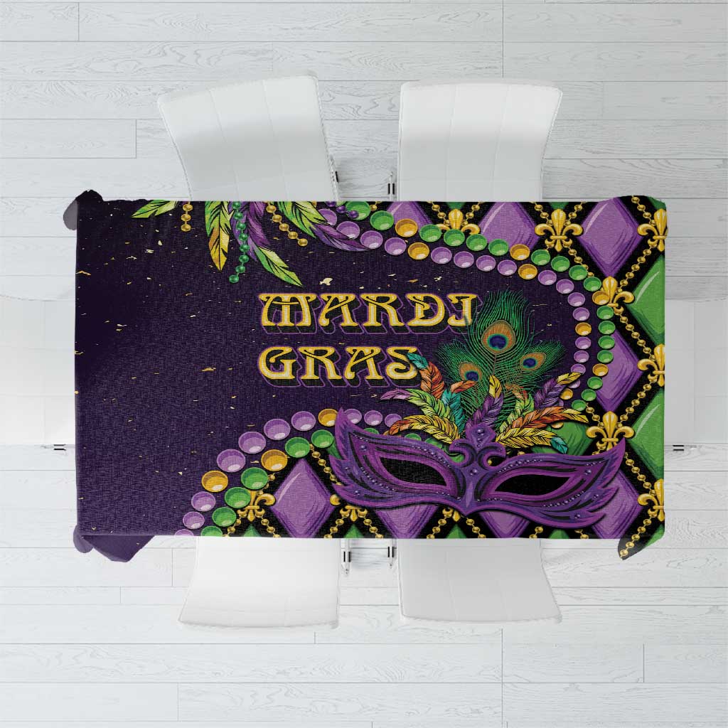 Mardi Gras Tablecloth Luxury Mask Fleur De Lis - Wonder Print Shop