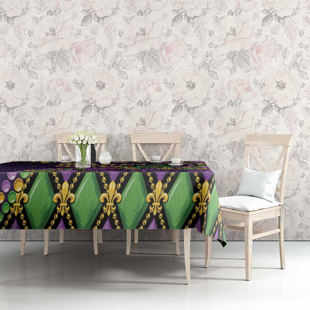 Mardi Gras Tablecloth Luxury Mask Fleur De Lis - Wonder Print Shop