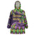 Personalized Mardi Gras Wearable Blanket Hoodie Luxury Mask Fleur De Lis - Wonder Print Shop