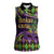 Personalized Mardi Gras Women Sleeveless Polo Shirt Luxury Mask Fleur De Lis - Wonder Print Shop