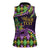 Personalized Mardi Gras Women Sleeveless Polo Shirt Luxury Mask Fleur De Lis - Wonder Print Shop
