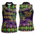Personalized Mardi Gras Women Sleeveless Polo Shirt Luxury Mask Fleur De Lis - Wonder Print Shop