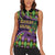 Personalized Mardi Gras Women Sleeveless Polo Shirt Luxury Mask Fleur De Lis - Wonder Print Shop
