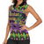 Personalized Mardi Gras Women Sleeveless Polo Shirt Luxury Mask Fleur De Lis - Wonder Print Shop
