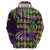 Personalized Mardi Gras Zip Hoodie Luxury Mask Fleur De Lis - Wonder Print Shop