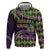 Personalized Mardi Gras Zip Hoodie Luxury Mask Fleur De Lis - Wonder Print Shop