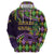 Personalized Mardi Gras Zip Hoodie Luxury Mask Fleur De Lis - Wonder Print Shop