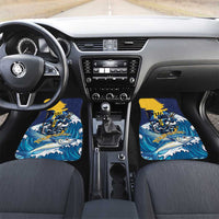 Barbados God Of The Sea Car Mats Bajan Flying Fish Special Version - Wonder Print Shop