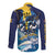 Personalized Barbados God Of The Sea Long Sleeve Button Shirt Bajan Flying Fish Special Version - Wonder Print Shop