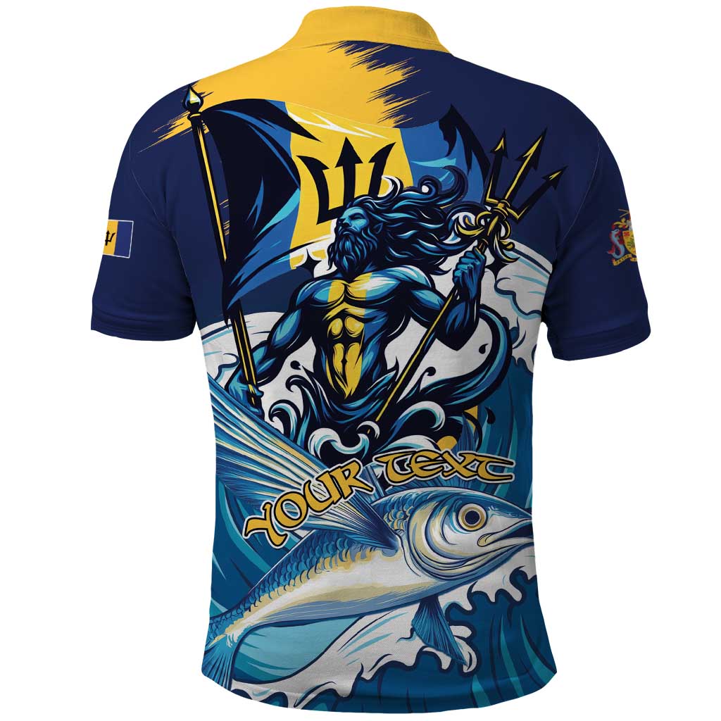 Personalized Barbados God Of The Sea Polo Shirt Bajan Flying Fish Special Version - Wonder Print Shop