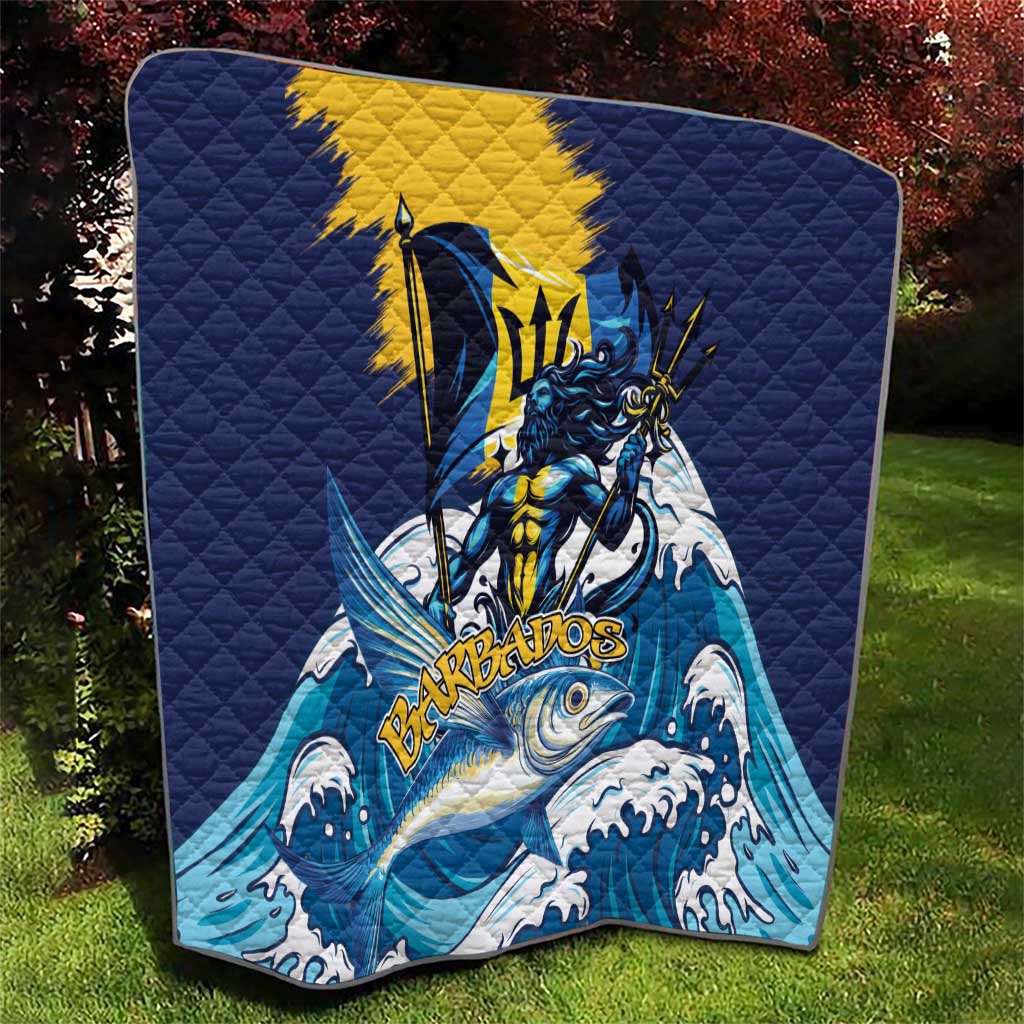 Barbados God Of The Sea Quilt Bajan Flying Fish Special Version - Wonder Print Shop
