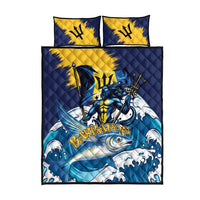 Barbados God Of The Sea Quilt Bed Set Bajan Flying Fish Special Version - Wonder Print Shop