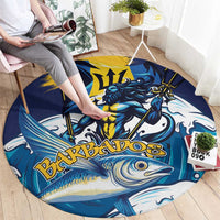 Barbados God Of The Sea Round Carpet Bajan Flying Fish Special Version