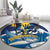 Barbados God Of The Sea Round Carpet Bajan Flying Fish Special Version