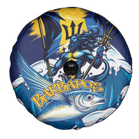 Barbados God Of The Sea Spare Tire Cover Bajan Flying Fish Special Version - Wonder Print Shop