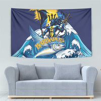 Barbados God Of The Sea Tapestry Bajan Flying Fish Special Version - Wonder Print Shop